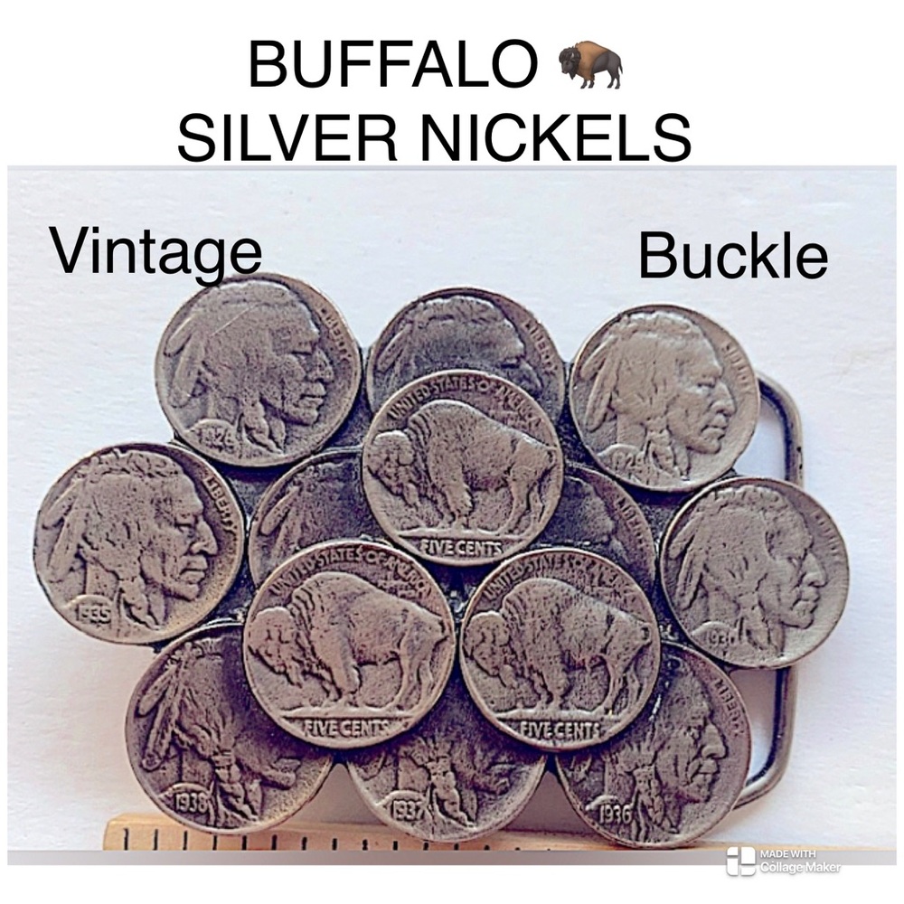 ⭐️ 1981 🤠🦬 Nickel Buckle, serial #H332 serial,